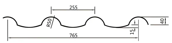 قرميد سقف معدني مطلية بألوان ذات طراز عتيق
