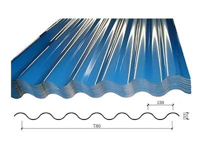 ألواح جدران معدنية (بروفايل مموج، عمق 32×عرض 780 مم)